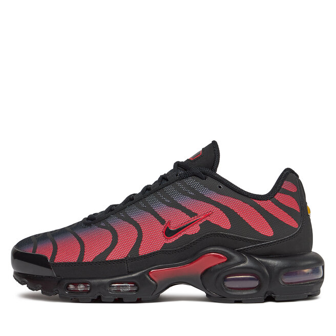 Air max plus red best sale and black