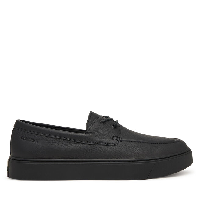 Półbuty Calvin Klein Hybrid Clean Boat Shoe Lth HM0HM02233 Czarny - męskie