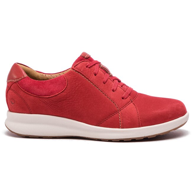 P buty Clarks Un Adorn Lace 261370254 Red Combi eobuwie .pl