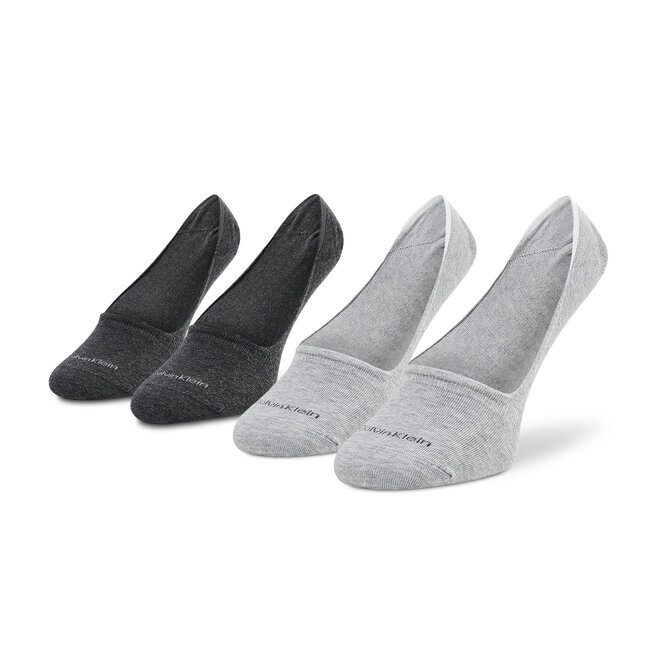 Set de 2 perechi de șosete scurte pentru bărbați Calvin Klein 701218708 Dark Grey/Melange