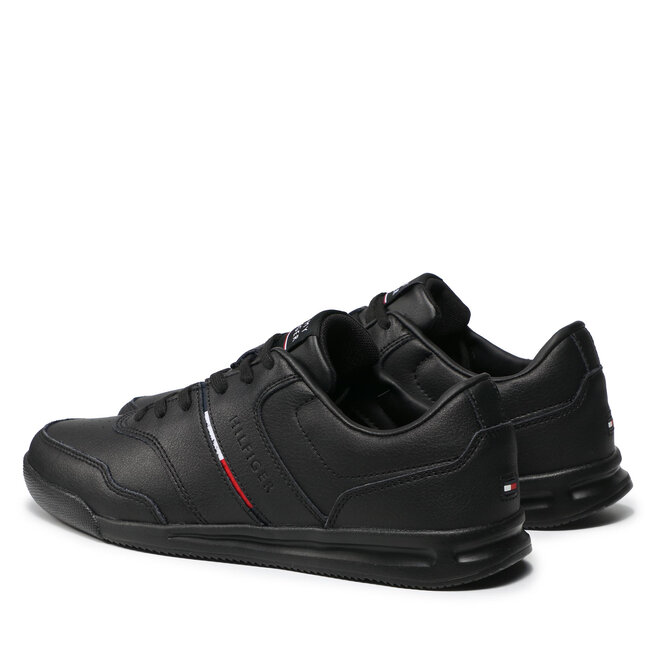 Sportcipő Tommy Hilfiger Lightweight Sneaker Lea Stripe FM0FM03729 Black  BDS | ecipo.hu