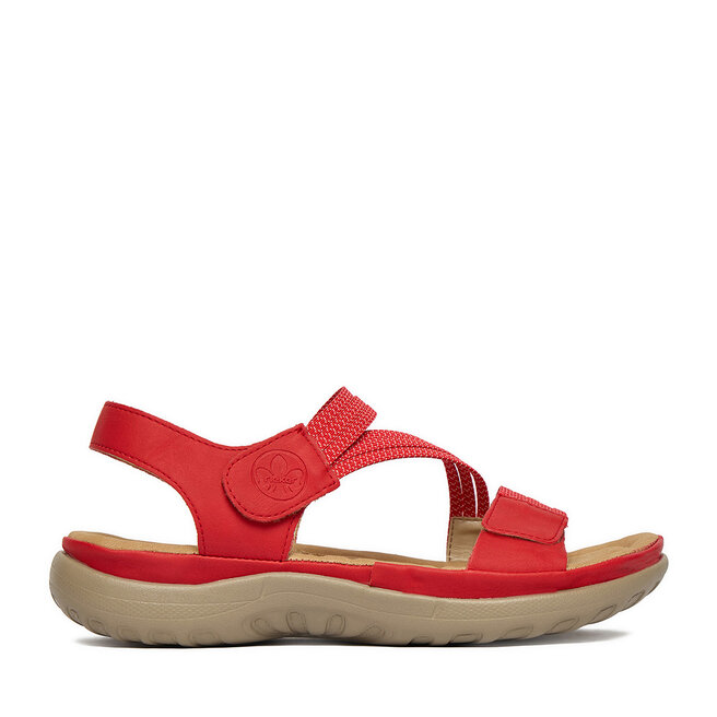 Sandały Rieker CEO-64870-33 Czerwony - kobiece