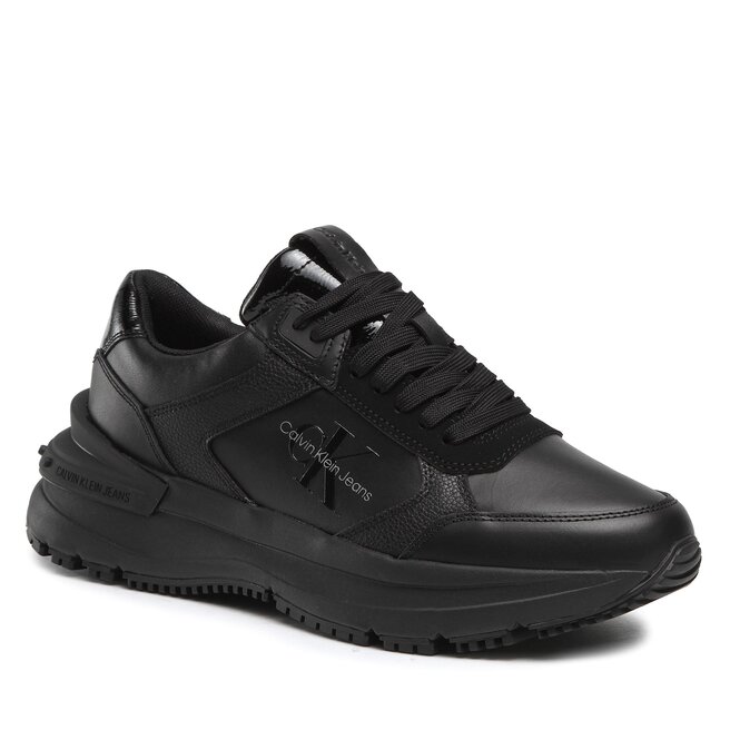 Calvin Klein Jeans Сникърси Calvin Klein Jeans Chunky Runner Lth-Pu Mono YM0YM00679 Full Black 0GV
