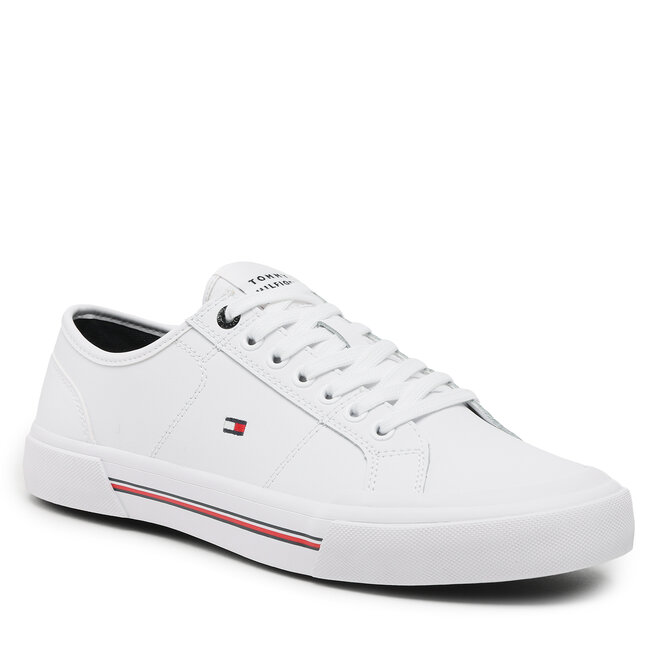 Πάνινα παπούτσια Tommy Jeans Core Corporate Vulc Leather FM0FM04561 White YBS