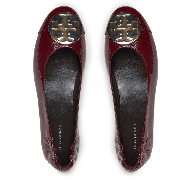 Tory Burch Baleríny Tory Burch Claire Cap-Toe Ballet 156159 Dark Carmine / Gold / Silver 500