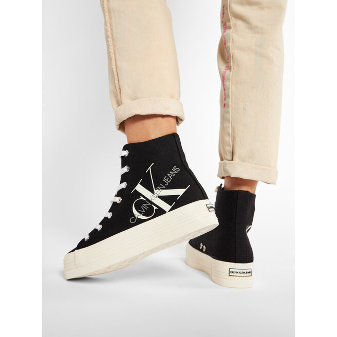Calvin klein jeans zoreda hi top trainers in white clearance