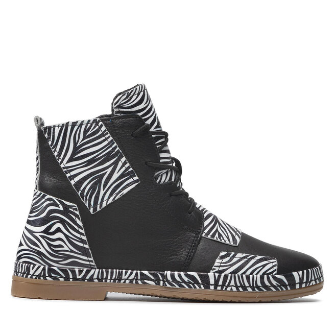 Manitu Stiefeletten Manitu 990034-01 Schwarz/Zebra