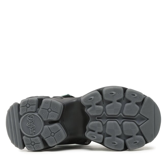 Buffalo BINARY TRACK - Sandalen met plateauzool - black/zwart