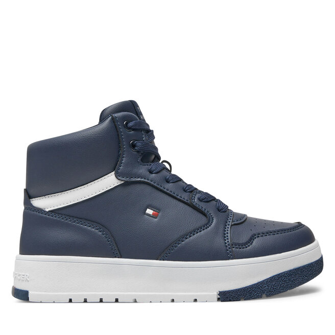 Sneakersy Tommy Hilfiger Mid Cutlace-Up Sneaker - S Granatowy