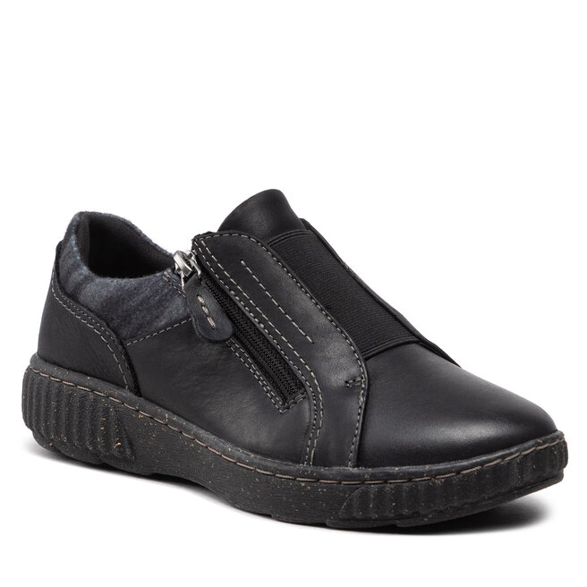 Pantofi Clarks Caroline Cove 261676994 Black Leather