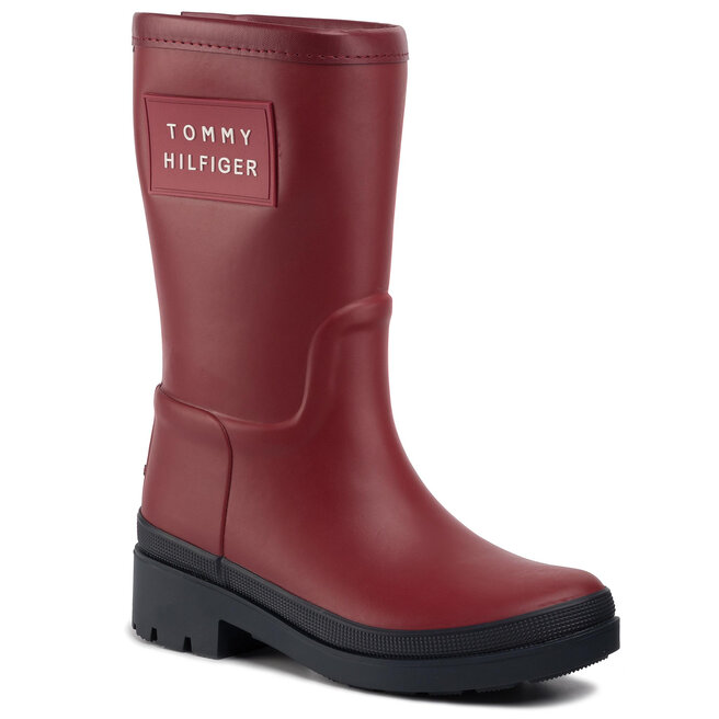 Tommy hilfiger gummistiefel rot Clearance