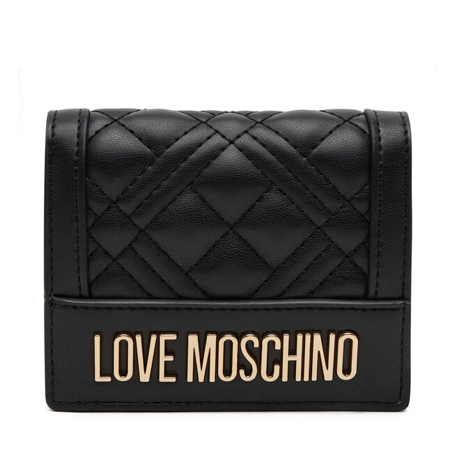 Mały Portfel Damski LOVE MOSCHINO - Czarny