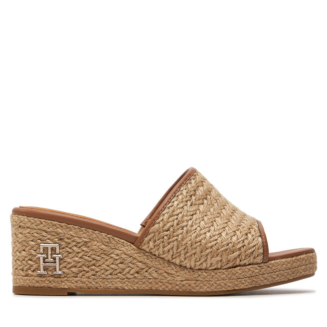 Espadryle Tommy Hilfiger Th Rope Wedge Sandal - Beżowy
