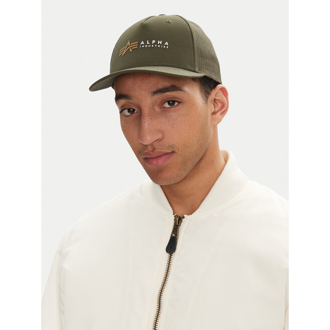 Czapka z daszkiem Alpha Industries Label - Zielony