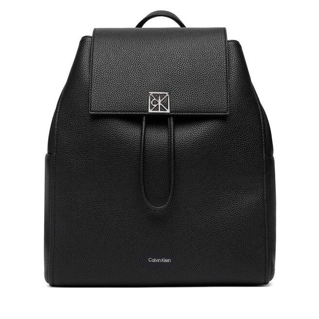 Plecak Calvin Klein Emblem Hw Pebble Backpack LV04F3553G Czarny -