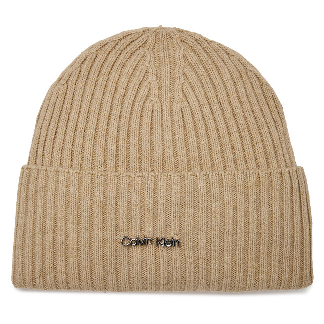 Czapka Calvin Klein Ck Must Logo Beanie - Szary
