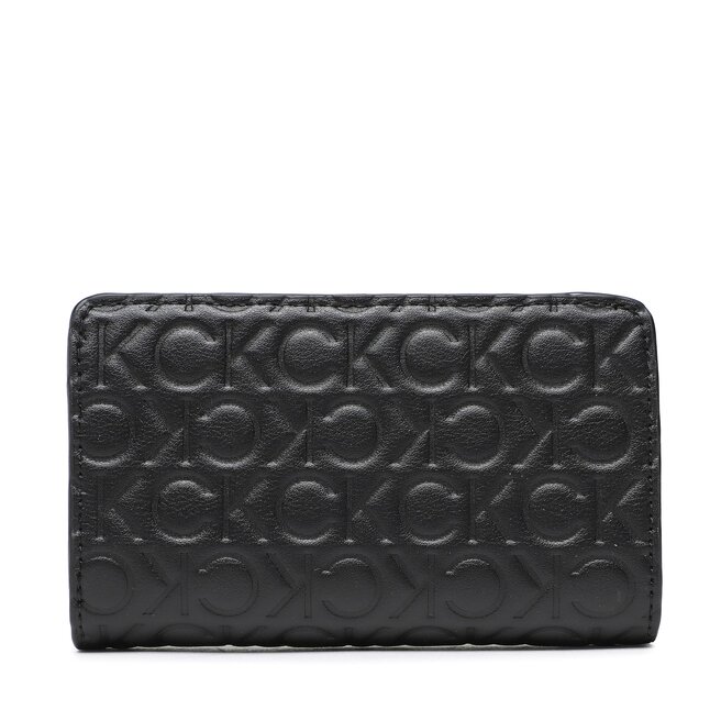 Calvin Klein Portafoglio grande da donna Calvin Klein Re Lock Bifold Wallet Emb Mono K60K610240 BAX