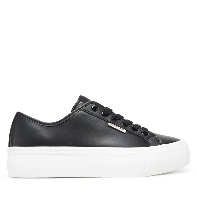 Sneakersy Calvin Klein Jeans Vulc Flatform Lth - Czarny