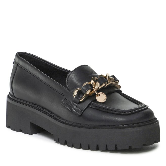 Loafers Tommy Hilfiger Chain Chunky Loafer FW0FW06865 Black BDS BDS imagine noua gjx.ro