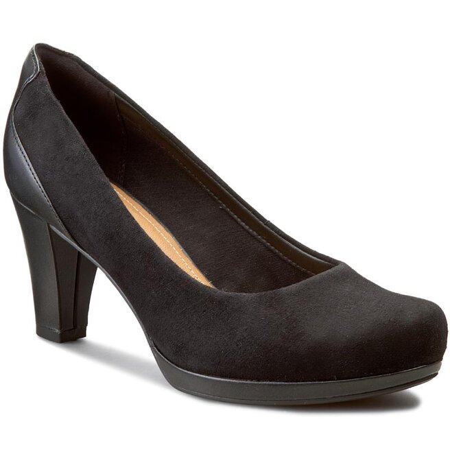 Scarpe basse Clarks Chorus Chic 261195304 Black Suede escarpe