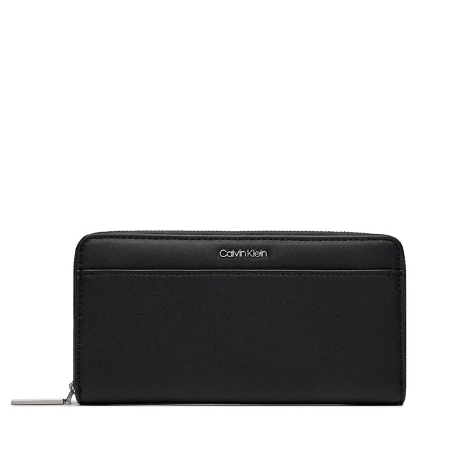 Μεγάλο Πορτοφόλι Γυναικείο Calvin Klein Ck Must Lg ZA Wallet WSlip K60K610949 Ck Black BEH