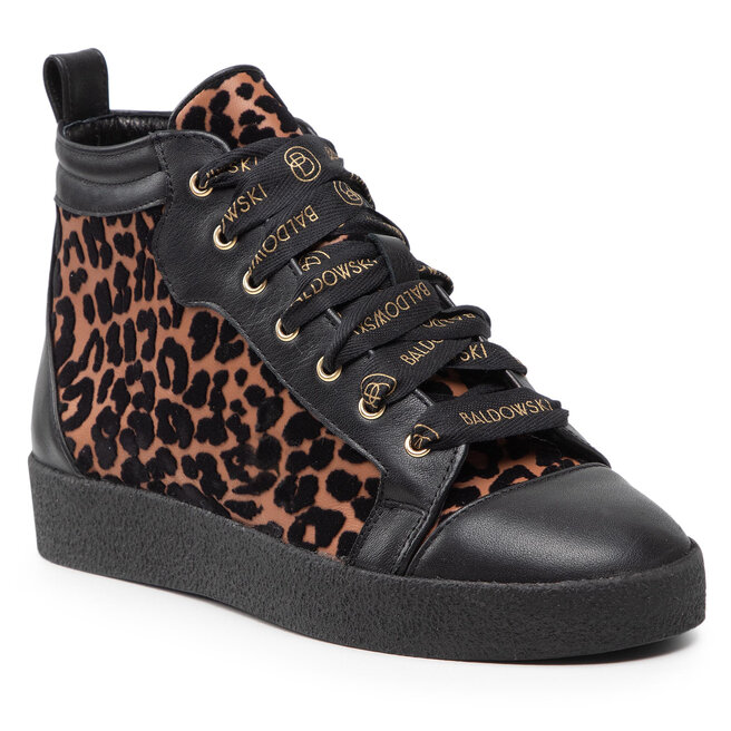 Sneakers Baldowski D03713-6797-002 Skóra Czarna/Nairobi Rudy
