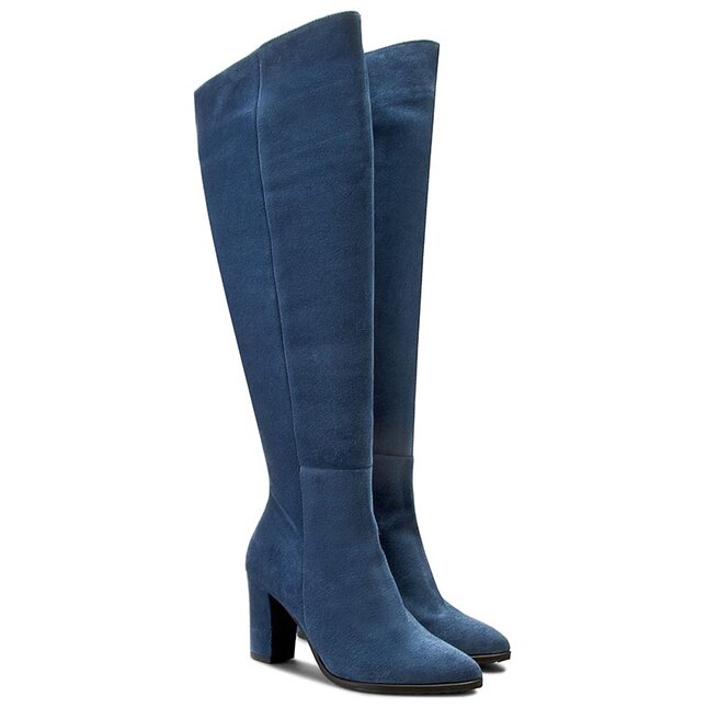 Stivali sopra il ginocchio blu clearance