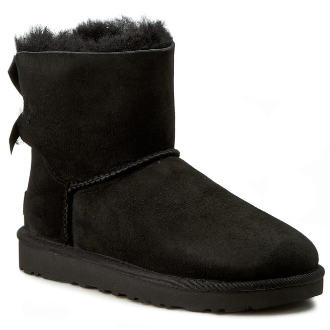 Pantofi Ugg W Mini Bailey Bow II 1016501 W/Blk