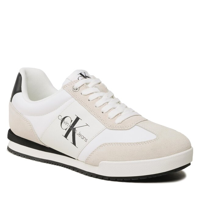 Sneakers Calvin Klein Jeans Low Profile Meno Essential YM0YM00686 White/Black 0K4 0K4 imagine noua