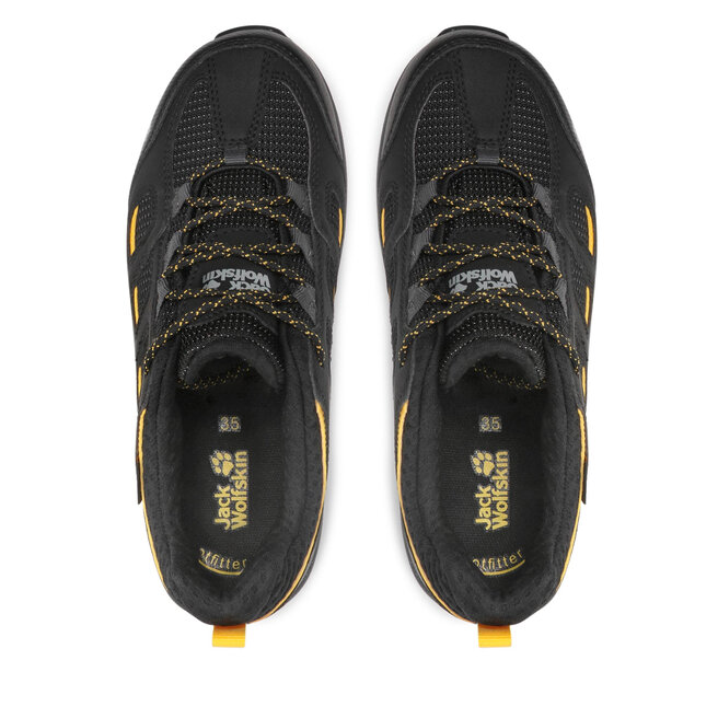 Jack Wolfskin Trekingová obuv Jack Wolfskin Vojo Texapore Low K 4042191 Black/Burly Yellow