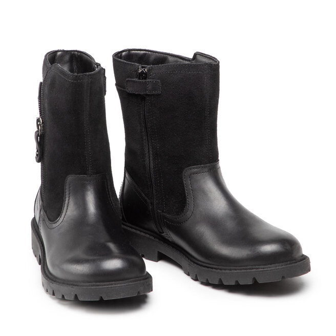 Geox Kozačky Geox J Shaylax G. Wpf B J16EYB 00043 C9999 S Black