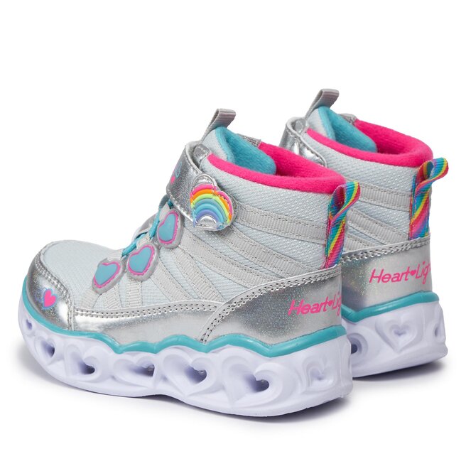 Skechers Cizme Skechers Heart Lights Sweet Styling 302668N/SMLT Silver