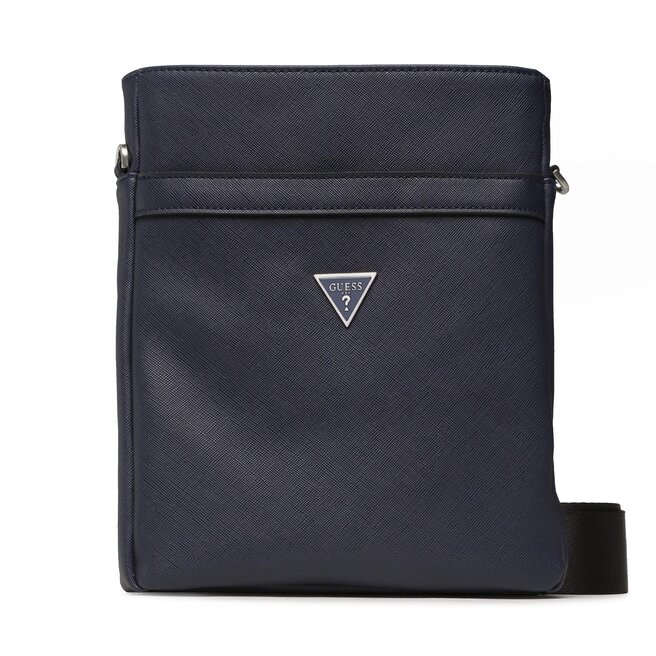 Geantă crossover Guess Certosa Saffianio Smart HMECSA P3199 BLU Blu imagine noua