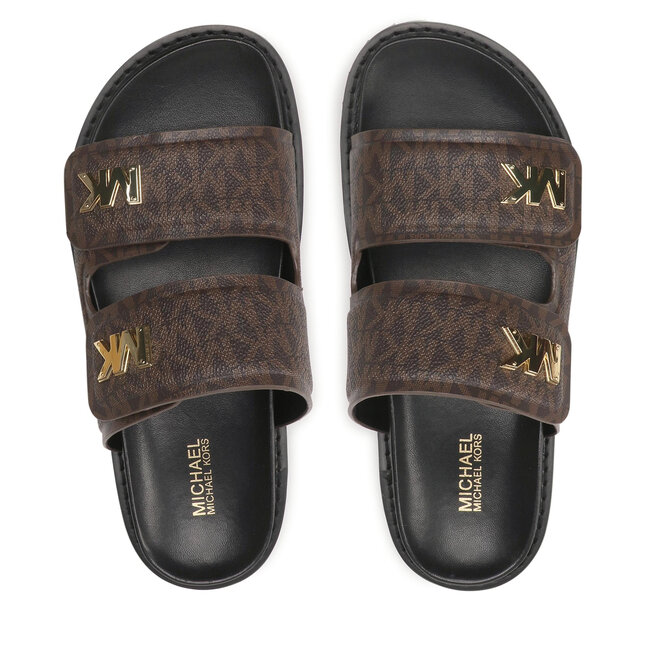 Šlepetės MICHAEL Michael Kors Stark Slide 40F1BAFA1B Brown | eavalyne.lt