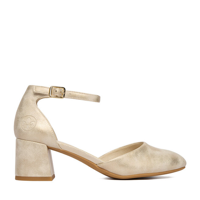 Czółenka Rieker 44762-91 Złoty - kobiece