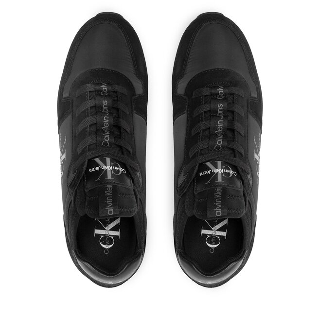 Calvin Klein Jeans Αθλητικά Calvin Klein Jeans Runner Sock Laceup Ny-Lth YM0YM00553 Triple Black 0GL