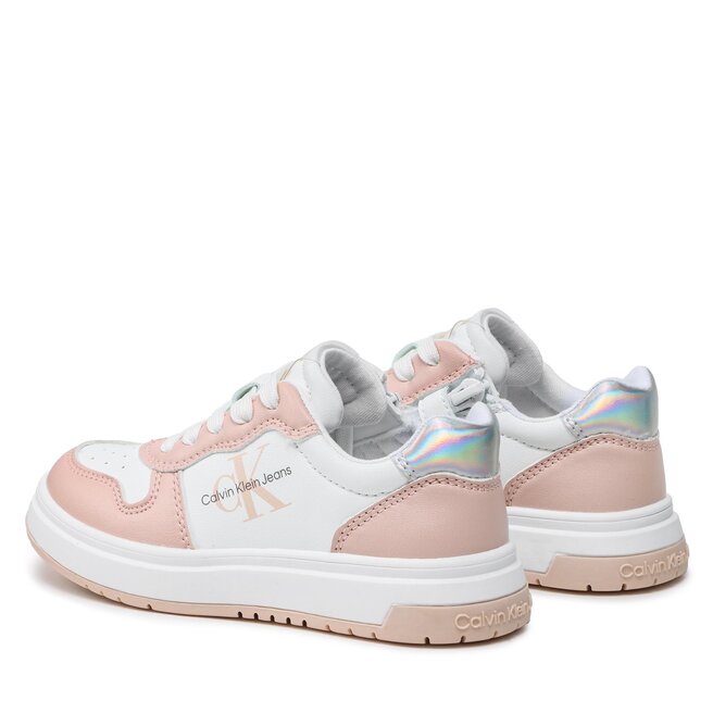 Calvin Klein Jeans Сникърси Calvin Klein Jeans Low Cut Lace-Up V3A9-80473-1355 Pink/White X054