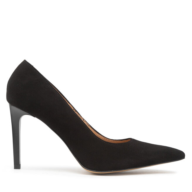 R.Polański High Heels R.Polański 1572 Czarny Zamsz