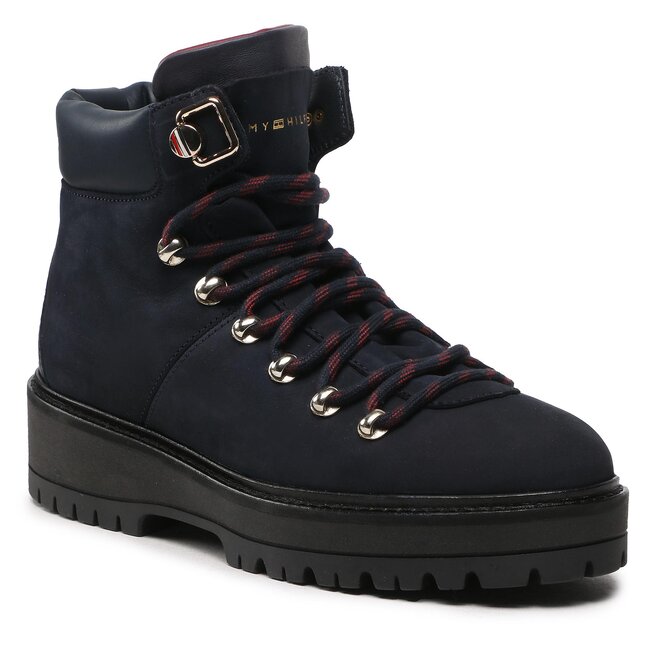 Trappers Tommy Hilfiger Nubuck Outdoor Flat Boot FW0FW06724 Desert Sky DW5 altele-Trappers imagine noua