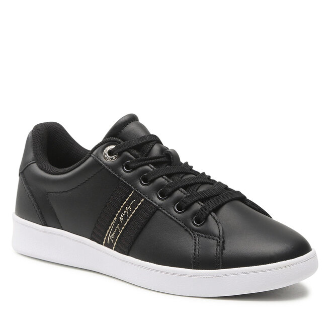 Sneakers Tommy Hilfiger Signature Webbing Court Sneaker FW0FW06803 Black BDS