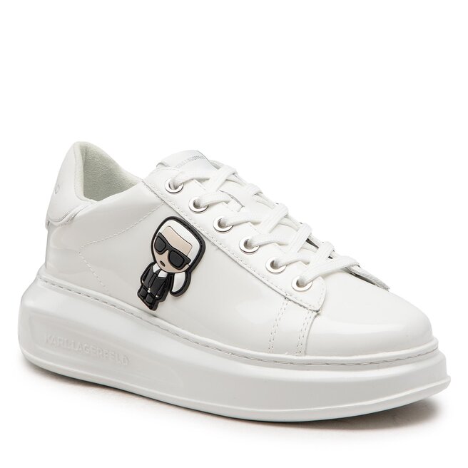 Sneakers KARL LAGERFELD KL62530U White Textured Lthr epantofi-Femei-Pantofi-Sneakerși imagine noua gjx.ro