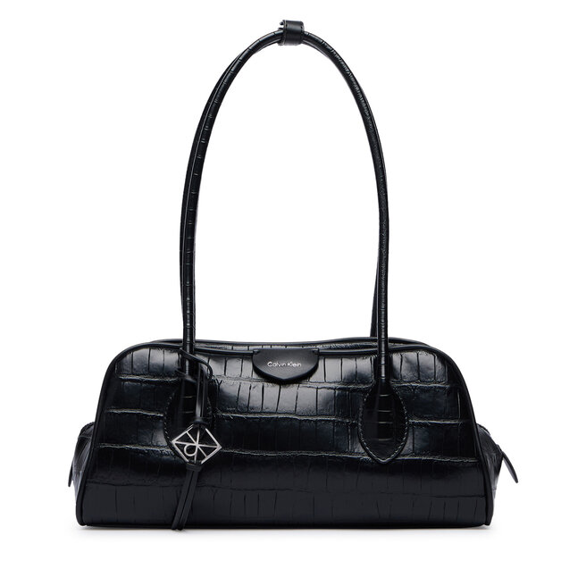 Torebka Calvin Klein Emblem Trio Croco Shoulder Bag LV04F3780G Czarny -