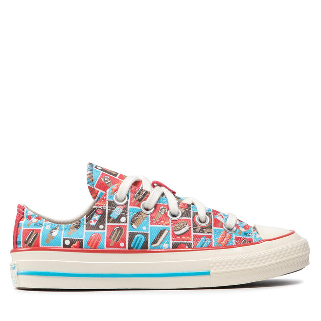 Converse Кецове Converse Chuck 70 Ox A00519C Soft Red/Baltic Blue/Egret