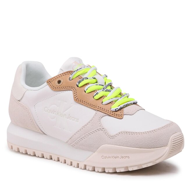 Sneakers Calvin Klein Jeans Toothy Runner Fluo Contrast YW0YW00935 White/Ancient White 0LA