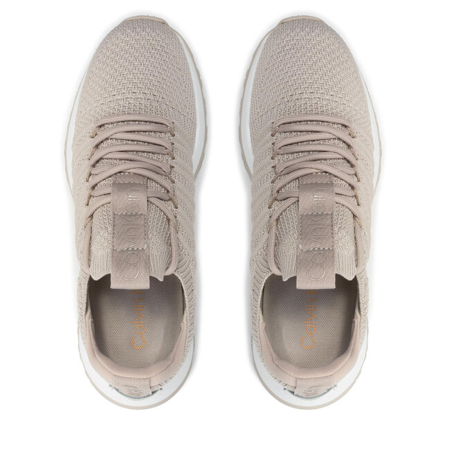 Calvin Klein Sneakers Calvin Klein Knit Lace Up HW0HW00672 Silver Lining ACE