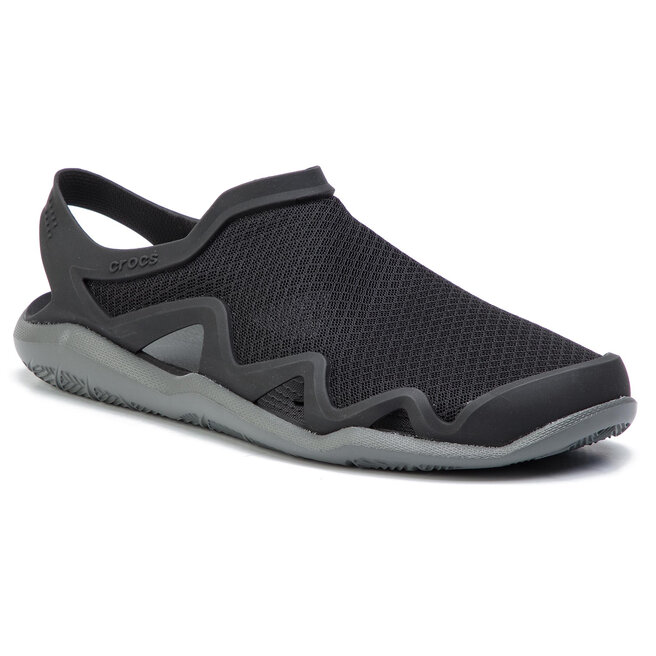 Szand l Crocs Swiftwater Mesh Wave M 205701 Black Slate Grey