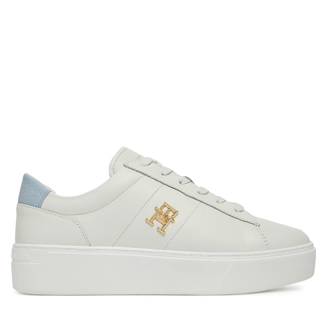 Sneakersy Tommy Hilfiger Platform Court Sneaker - Biały