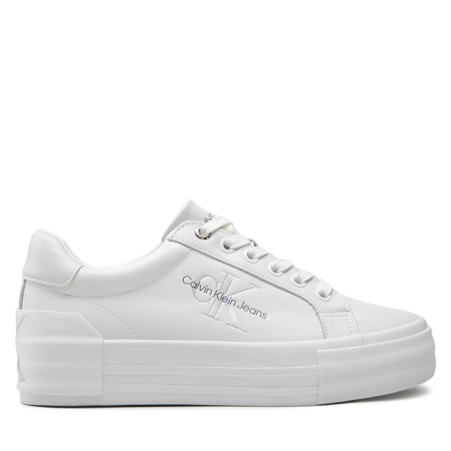 Calvin Klein Jeans Сникърси Calvin Klein Jeans Vulc Flatform Bold Lth YW0YW00821 Triple White 0K8