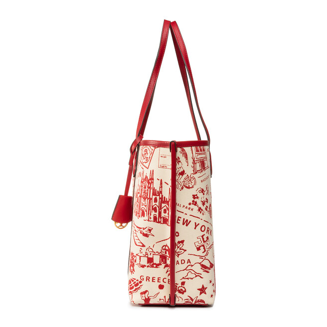 Tory Burch Perry Printed Canvas Triple-Compartment Tote Handbag