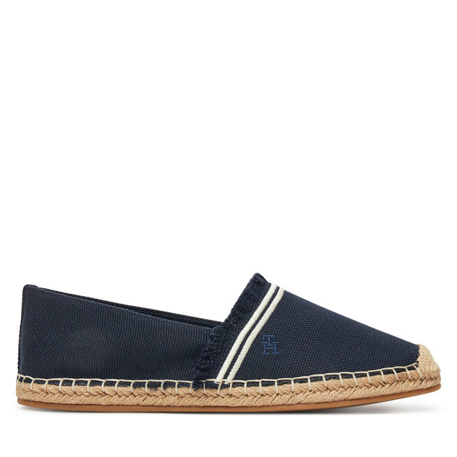 Espadryle Tommy Hilfiger Fringe Canvas Closed Espadrille - Granatowy